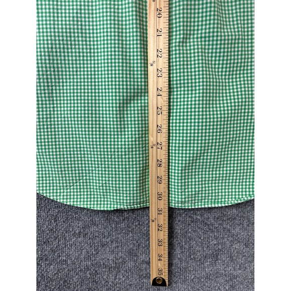 Ralph Lauren Shirt Mens XL Green White Custom Fit Gingham Button Down Cotton - Picture 7 of 7
